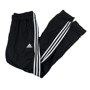 adidas 3-Stripe Tapered Tricot Jogger Pants H46105 Black/White Men's Medium New
